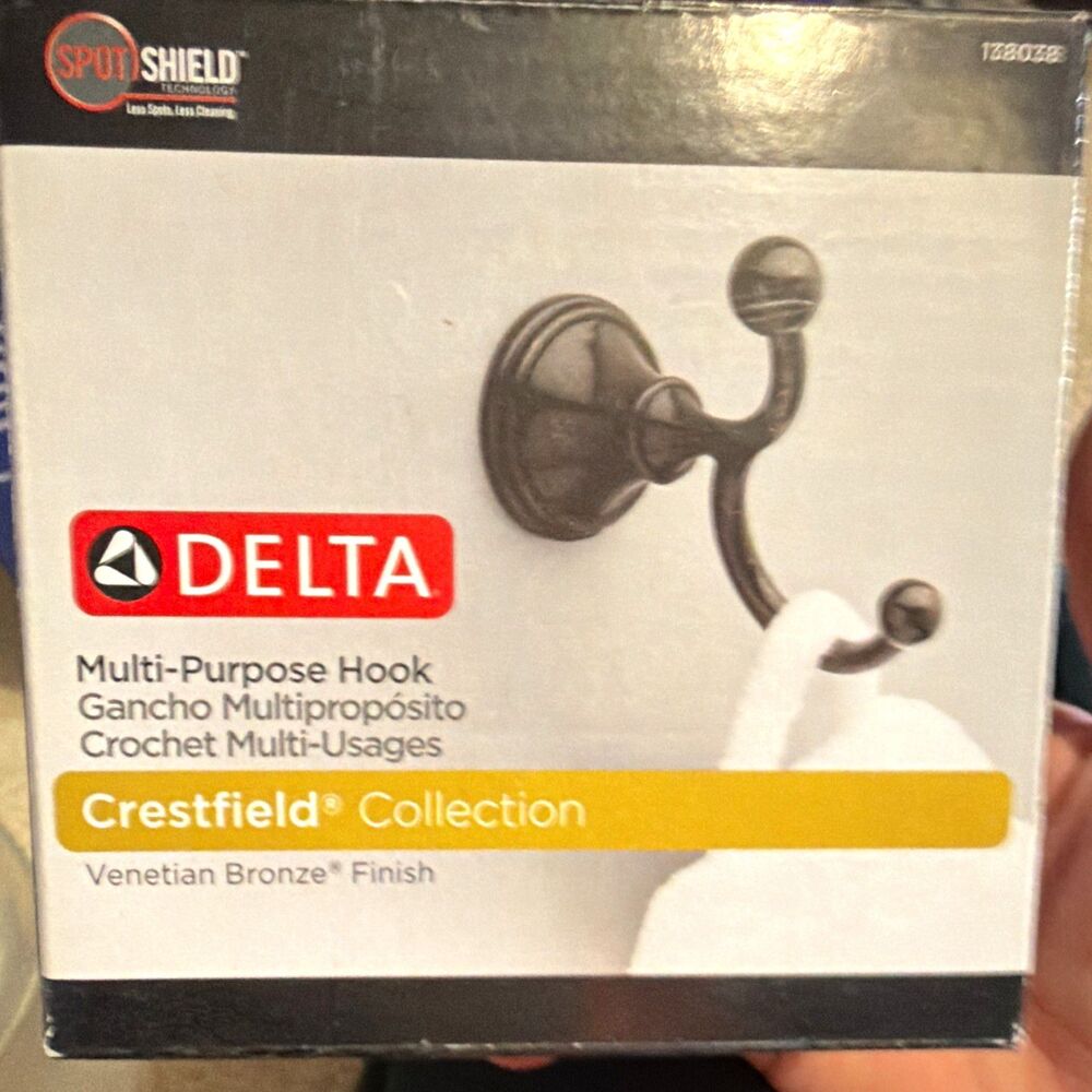Delta Crestfield Towel Hook 2-Hook Venetian Bronze Finish 138038